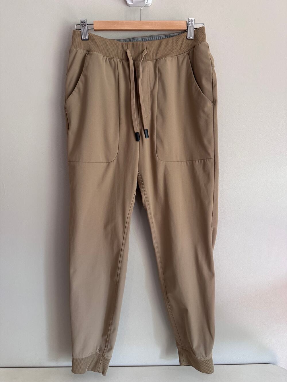 Los Angeles Woman Women’s S Tan Stretch Jogger Pants Drawstring Ribbed Cuff